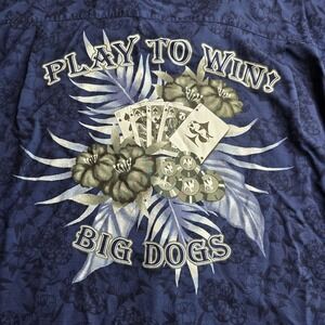 Big Dogs Authentic Hawaiian Play to Win Button Down Camp Shirt - Men's Sz XL